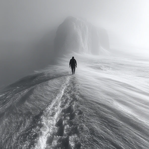 Solitary Winter Walk