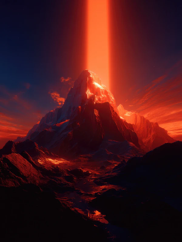 Mountainscape Ablaze