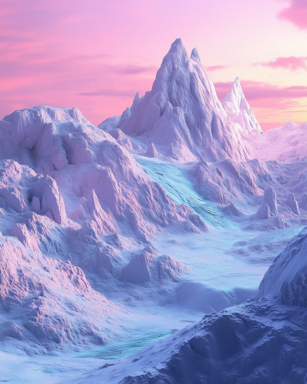 Surreal Icy Landscape