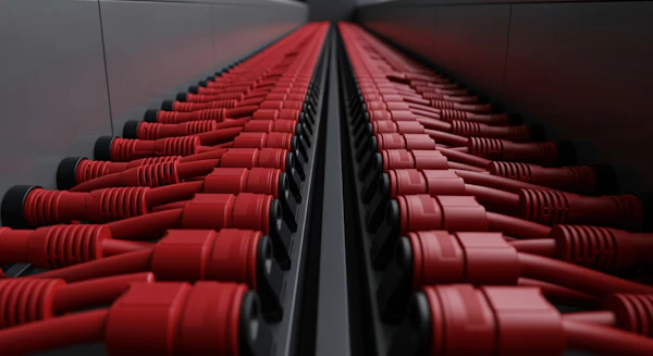 Red Connectors Close-Up