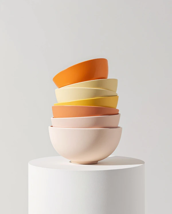 Stacked Ceramic Bowls