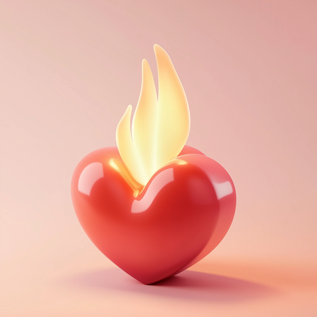 Heart with Flame