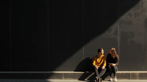 Intimate Dialogue at the Threshold of Light and Shadow
