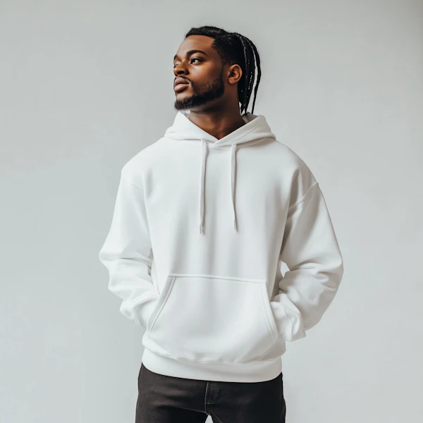 Man in White Hoodie