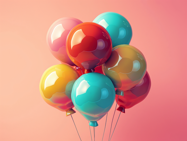 Colorful Balloon Cluster