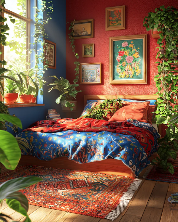 Vibrant Artistic Bedroom