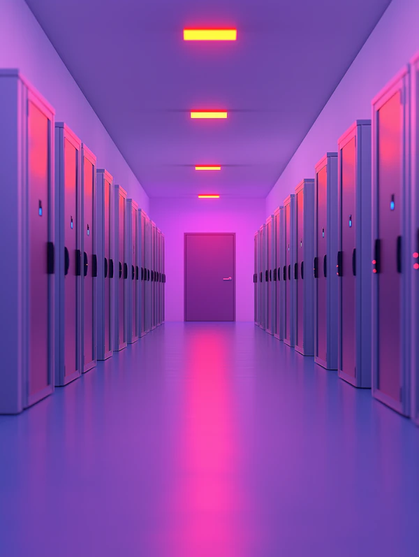 Futuristic Server Hallway