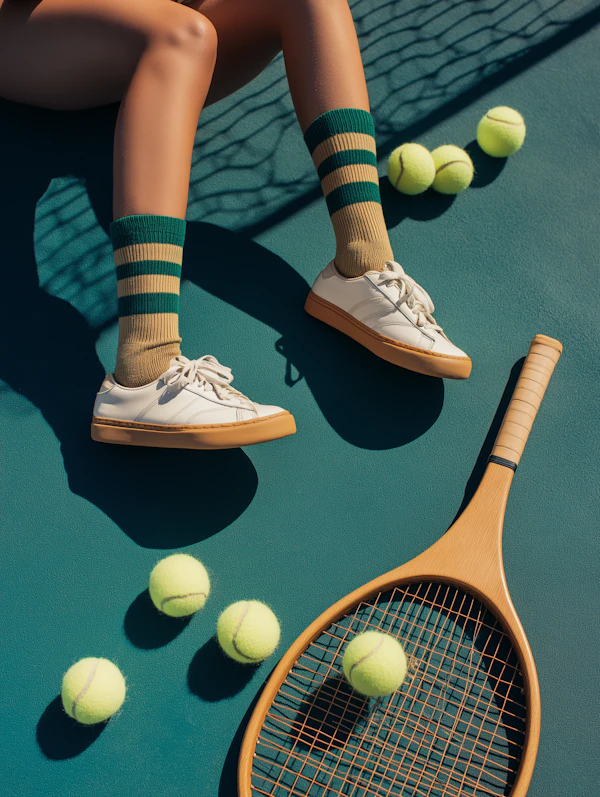 Tennis Scene Close-Up