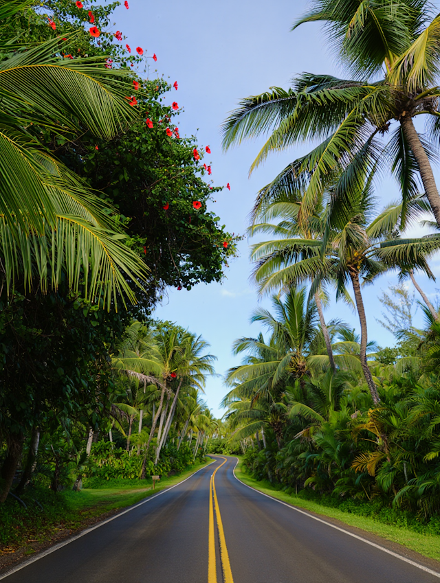Tropical Road Serenity