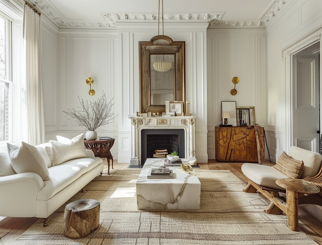 Elegant and Airy Living Room