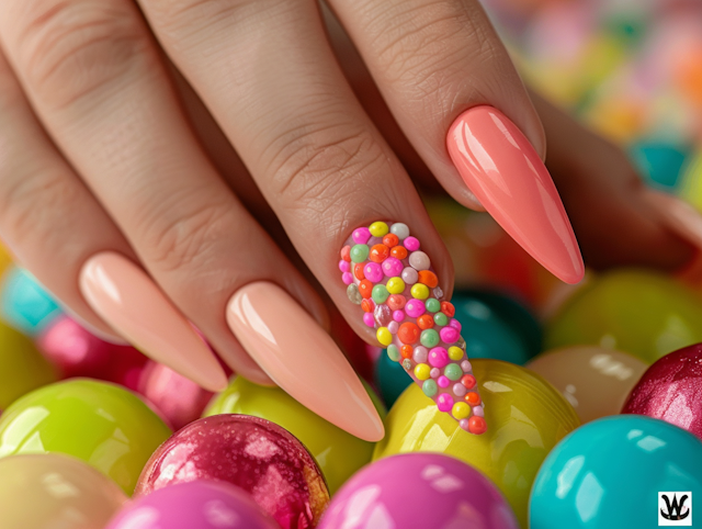 Festive Nail Art with Easter Eggs