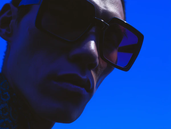 Dramatic Blue Portrait