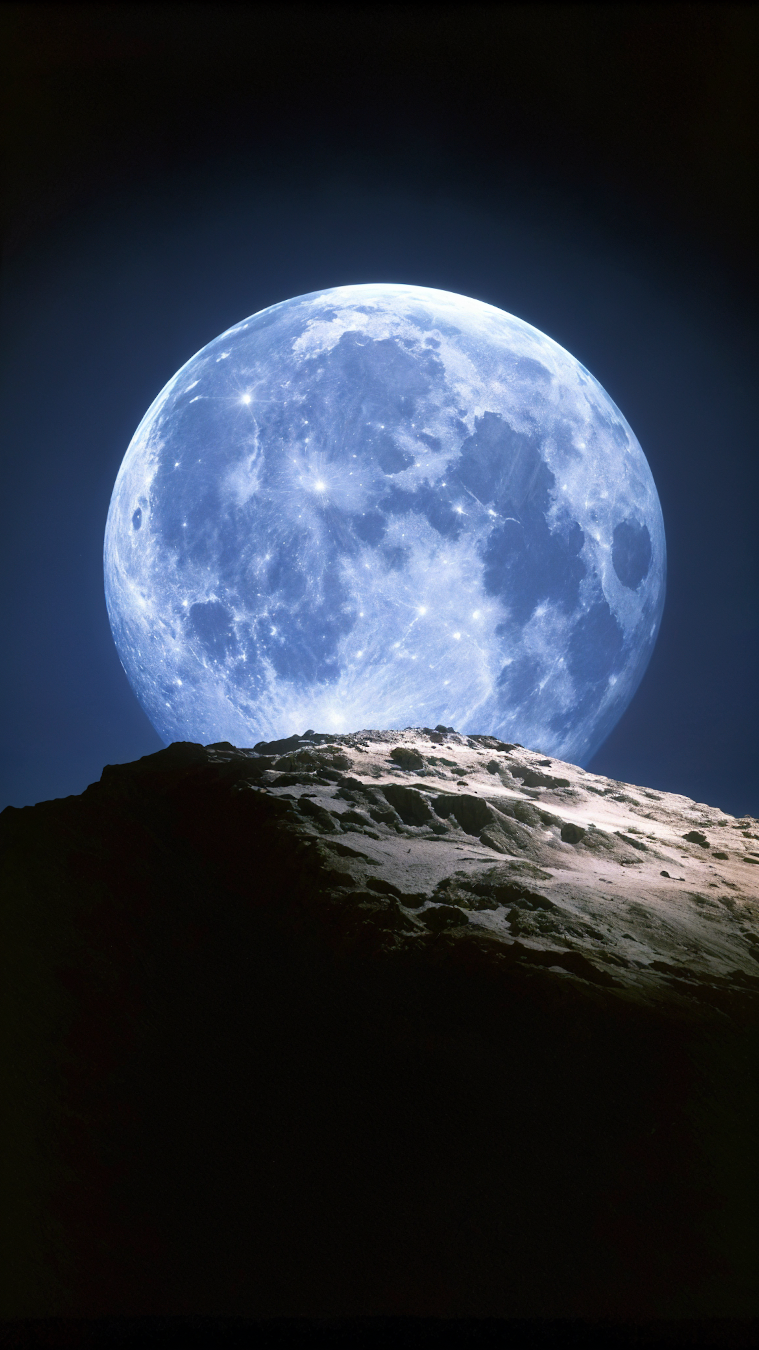 Moonlit Rocky Landscape