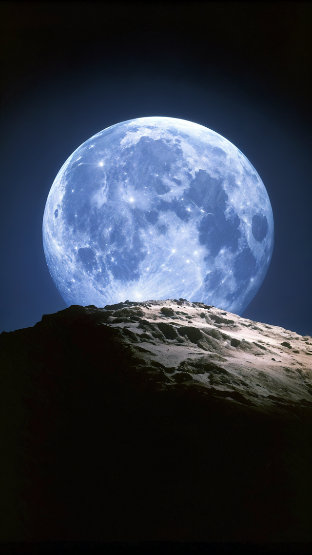 Moonlit Rocky Landscape