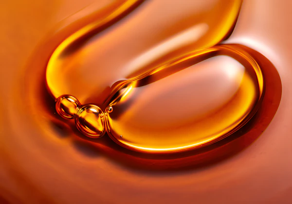 Amber Liquid Close-Up