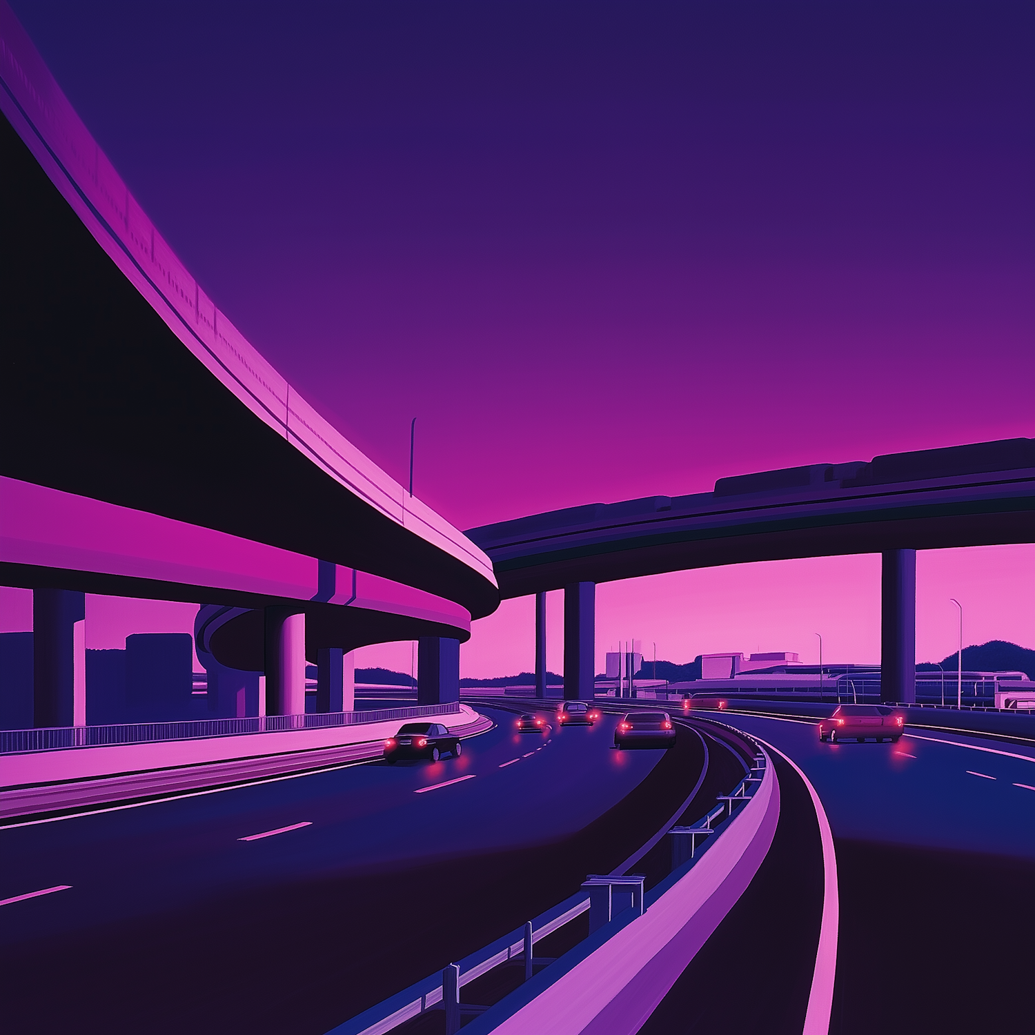 Futuristic Highway Art