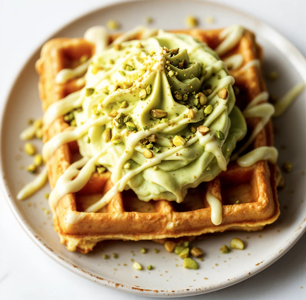 Pistachio Waffle Delight