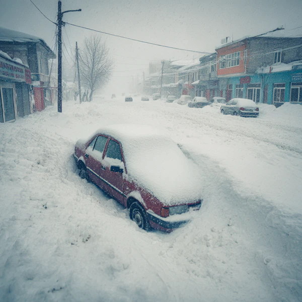 Snowy Street Scene