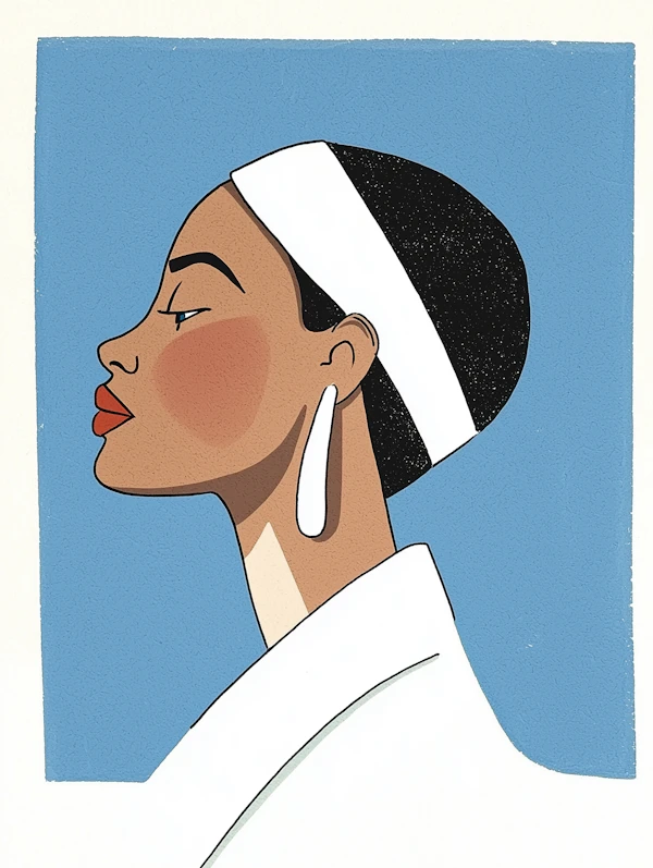Stylized Woman in Profile