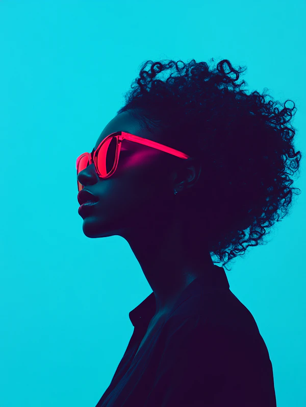 Portrait with Neon Sunglasses
