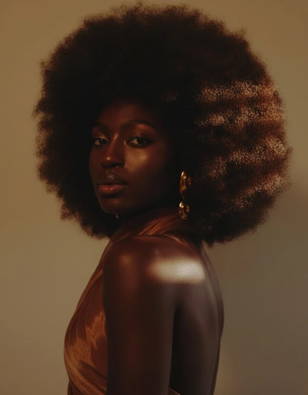 Elegant Afro Portrait