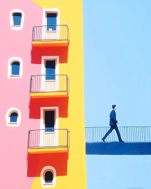 Colorful Building Scene