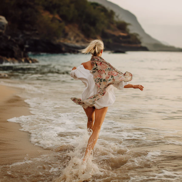 Beach Run at Sunset
