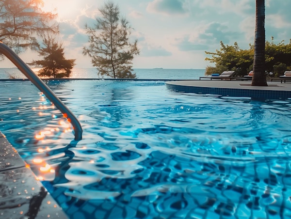 Serene Infinity Pool at Dusk