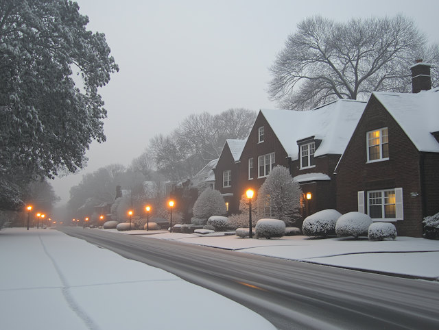 Serene Winter Street Scene