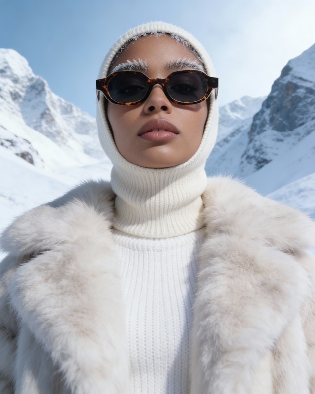 Snowy Mountain Portrait