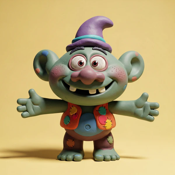 Cheerful Cartoon Troll