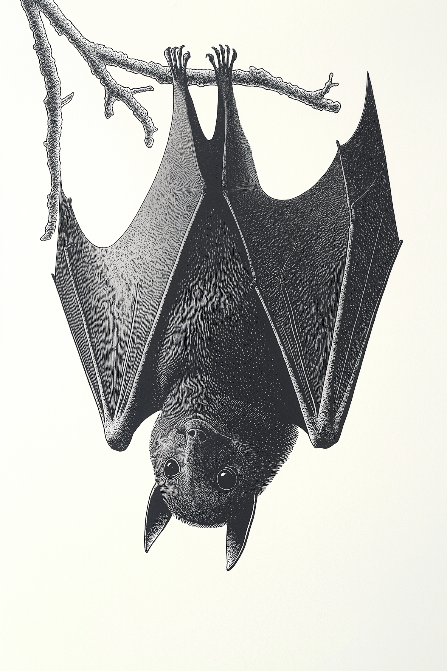 Detailed Bat Illustration