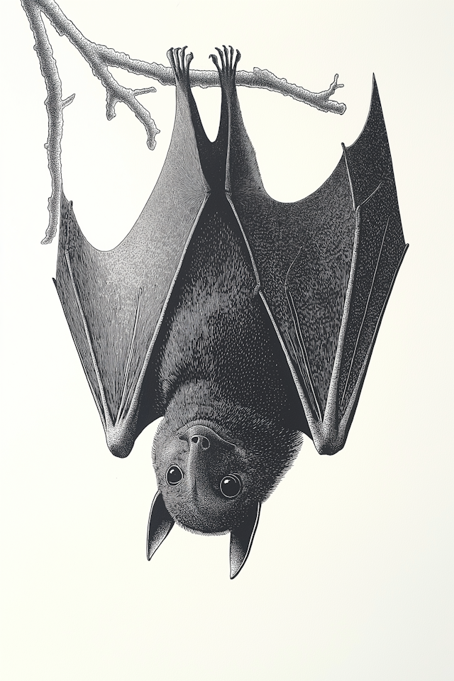 Detailed Bat Illustration