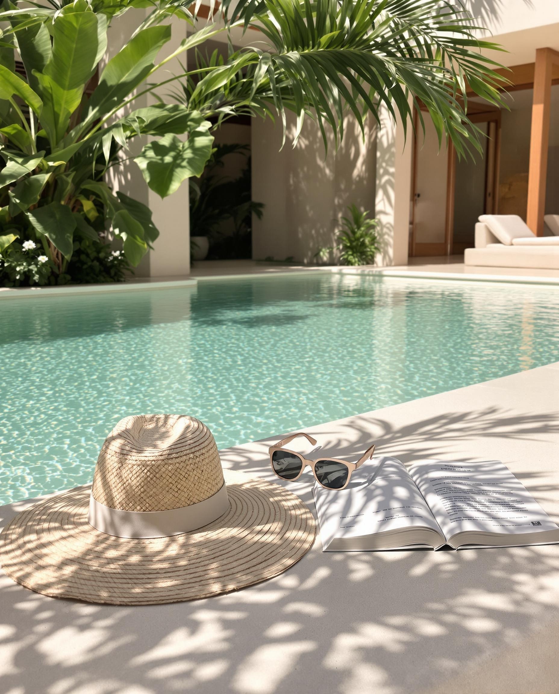 Tropical Poolside Scene Photo on Lummi