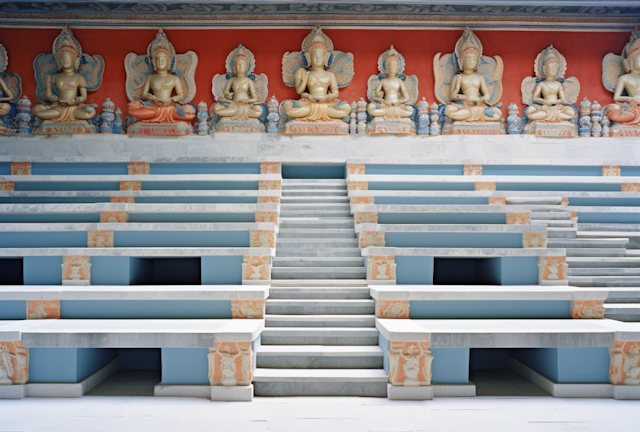 Serenity Steps to the Meditative Buddhas