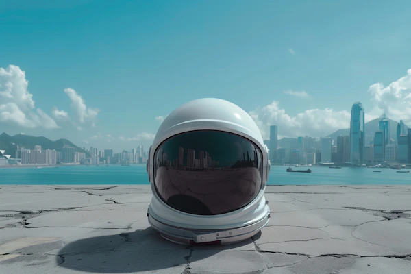 Astronaut Helmet Scene