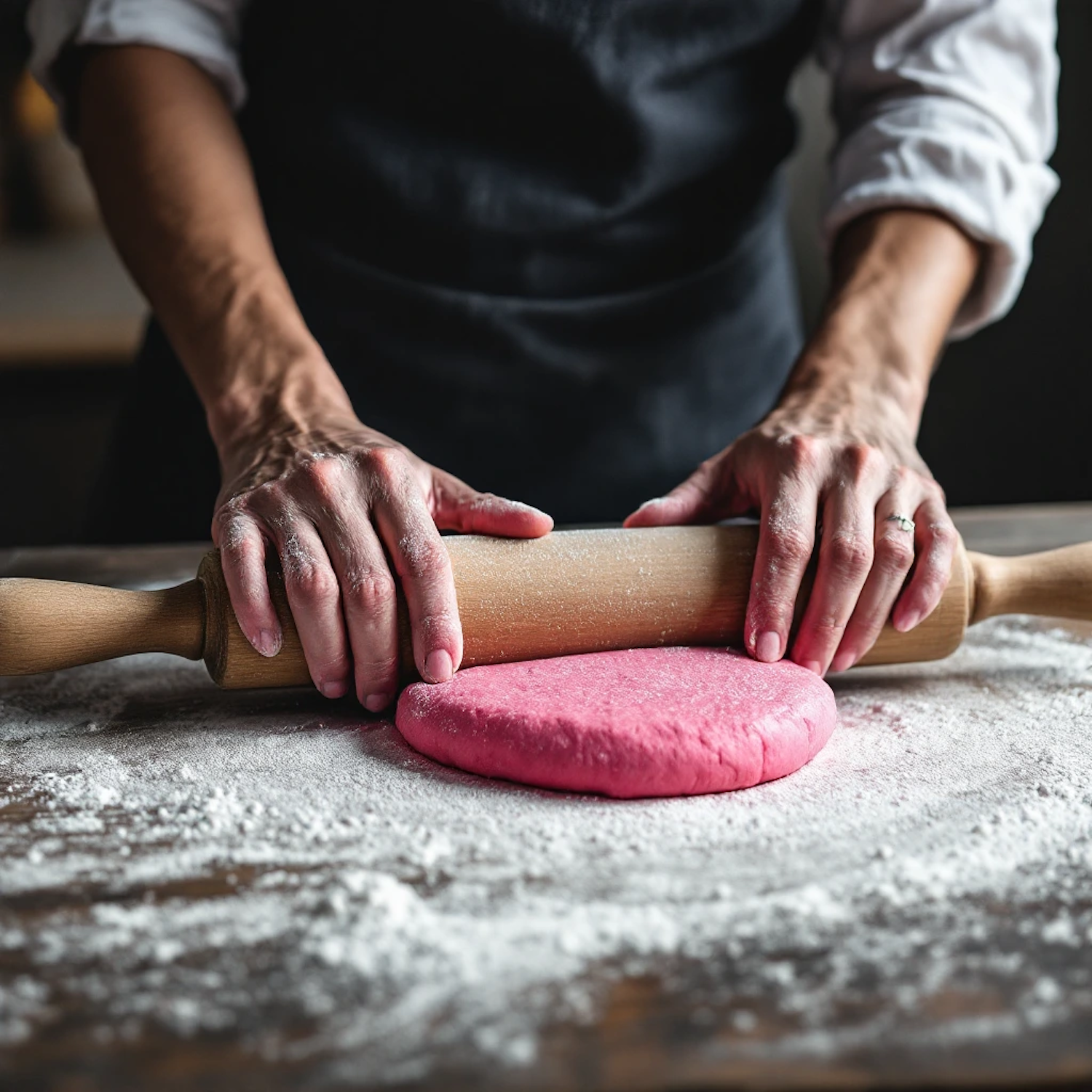 Baking with Pink Dough