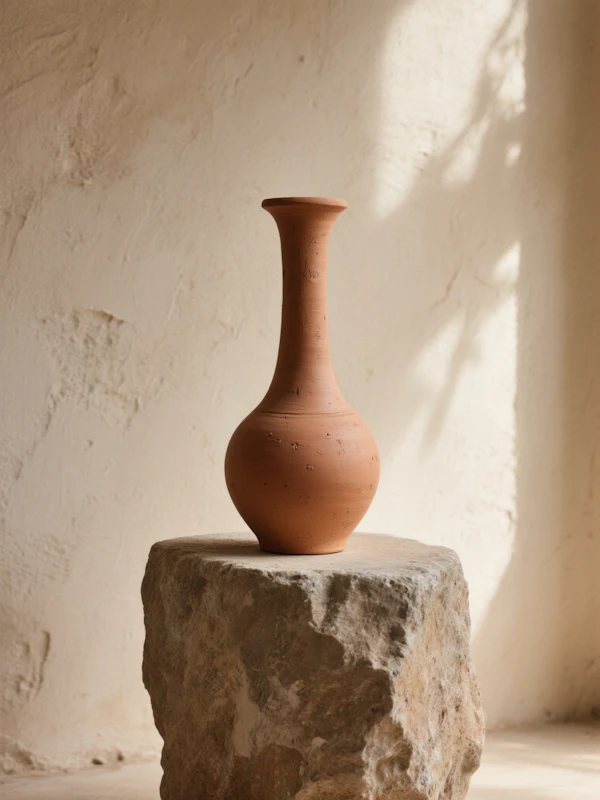 Terracotta Vase Display
