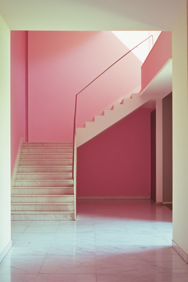 Modern Pink Staircase