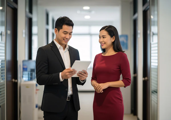 Office Discussion Scene