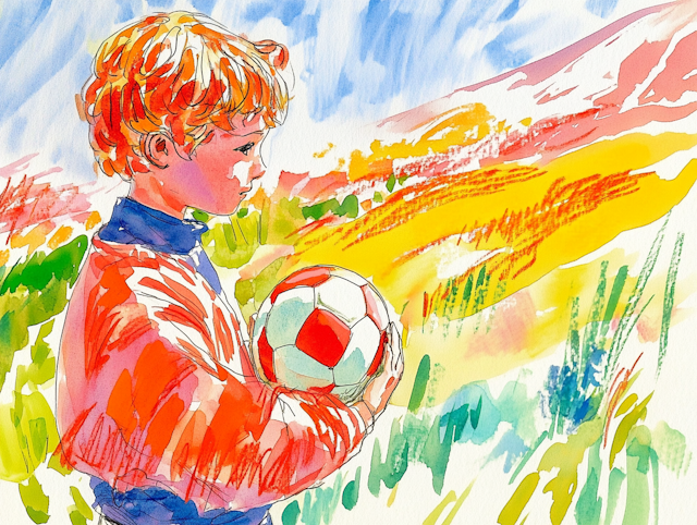 Child with Soccer Ball