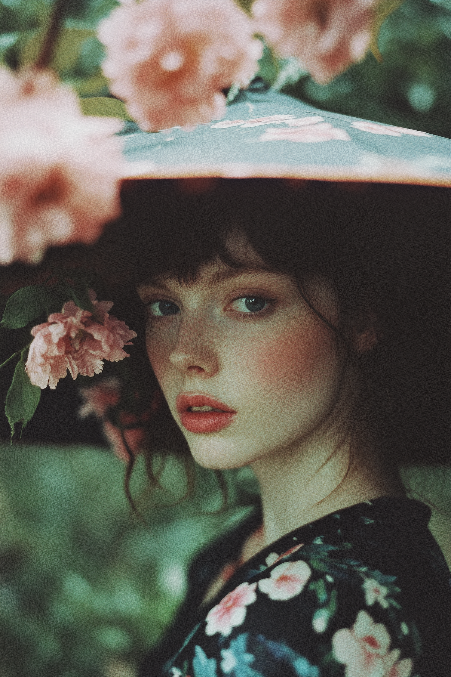 Portrait of a Woman with Floral Hat