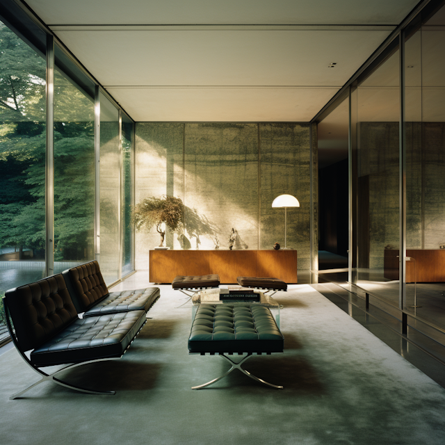 Serene Mid-Century Modern Interior