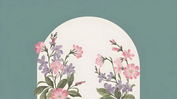 Watercolor Floral Arch