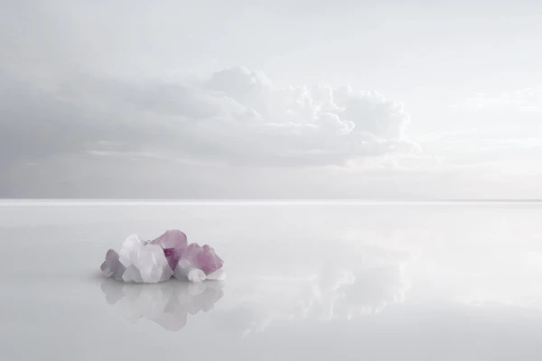 Crystals on Reflective Water