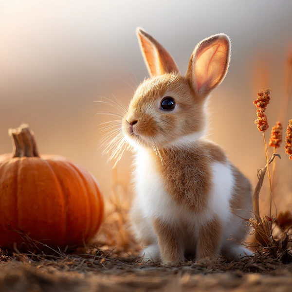 Autumn Rabbit Scene