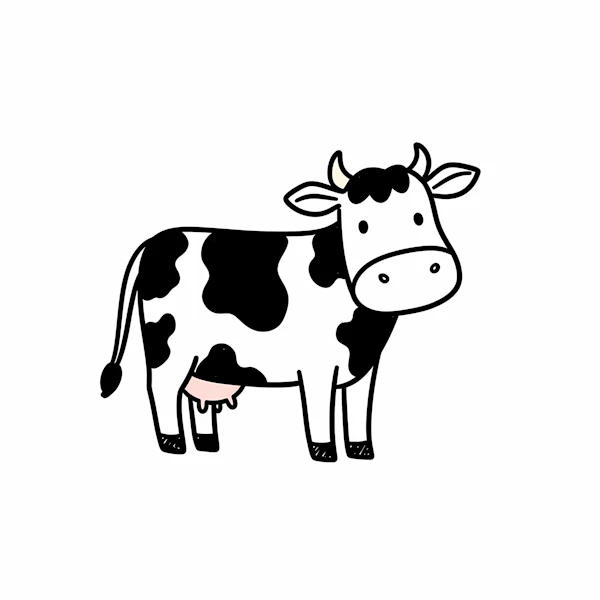 Cartoon Cow Illustration