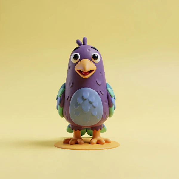 Colorful Bird Figurine