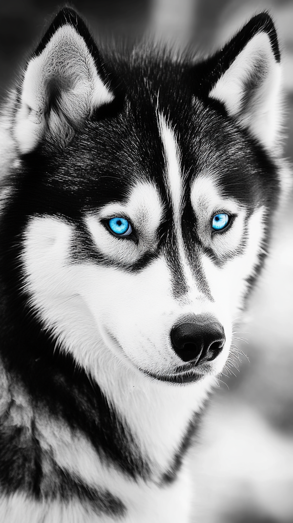 Siberian Husky Close-Up