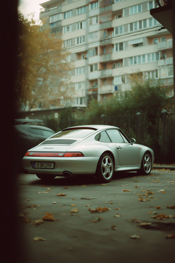 Classic Silver Sports Car
